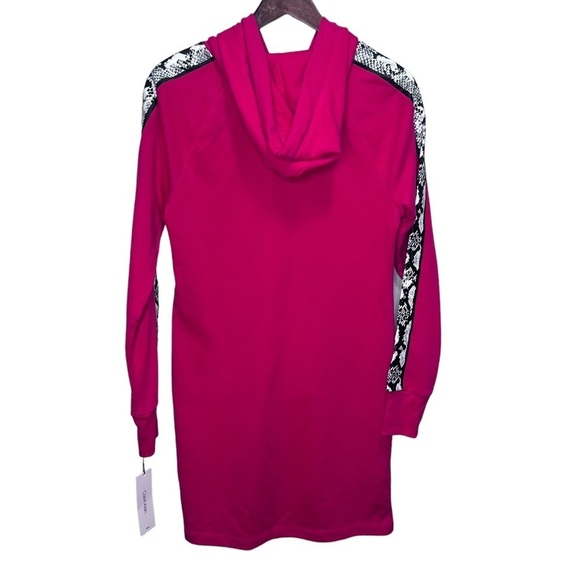 Calvin Klein Red Hooded Sweater Dress Size Small - Picture 3 of 9